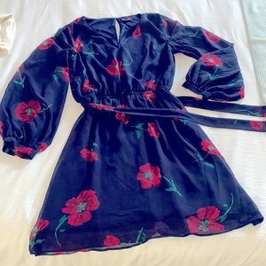Navy Floral Dress
